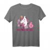 Kinder 6. Geburtstag Mädchen Pferd & Einhorn T-Shirt - Perfekt für Geburtstagsfeiern, Pferde-Party & Pferdeliebhaberinnen
