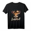 Reh Hirsch T-Shirt Damen - Lustiges Trachten T-Shirt für Oktoberfest & Volksfest, Dirndl-Alternative mit Hirschkopf Motiv