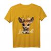 Reh Hirsch T-Shirt Damen - Lustiges Trachten T-Shirt für Oktoberfest & Volksfest, Dirndl-Alternative mit Hirschkopf Motiv
