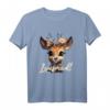 Reh Hirsch T-Shirt Damen - Lustiges Trachten T-Shirt für Oktoberfest & Volksfest, Dirndl-Alternative mit Hirschkopf Motiv