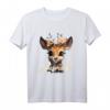 Reh Hirsch T-Shirt Damen - Lustiges Trachten T-Shirt für Oktoberfest & Volksfest, Dirndl-Alternative mit Hirschkopf Motiv
