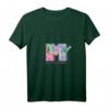 HapOwl Neon Tie-Dye Logo T-Shirt mit V-Ausschnitt – Stylisches Party-Outfit zum runden Jubiläum