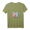 HapOwl Neon Tie-Dye Logo T-Shirt mit V-Ausschnitt – Stylisches Party-Outfit zum runden Jubiläum