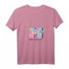 HapOwl Neon Tie-Dye Logo T-Shirt mit V-Ausschnitt – Stylisches Party-Outfit zum runden Jubiläum