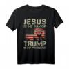 Jesus Is My Savior Trump Is My President Trump 2024 USA Flag T-Shirt – Patriotisches Wahlkampfshirt für Trump-Unterstützer, Fans & Unterstützer