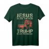 Jesus Is My Savior Trump Is My President Trump 2024 USA Flag T-Shirt – Patriotisches Wahlkampfshirt für Trump-Unterstützer, Fans & Unterstützer