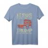 Jesus Is My Savior Trump Is My President Trump 2024 USA Flag T-Shirt – Patriotisches Wahlkampfshirt für Trump-Unterstützer, Fans & Unterstützer