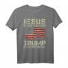 Jesus Is My Savior Trump Is My President Trump 2024 USA Flag T-Shirt – Patriotisches Wahlkampfshirt für Trump-Unterstützer, Fans & Unterstützer