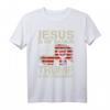 Jesus Is My Savior Trump Is My President Trump 2024 USA Flag T-Shirt – Patriotisches Wahlkampfshirt für Trump-Unterstützer, Fans & Unterstützer