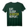 Eat Sleep Scooter Repeat Gift T-Shirt – Lustiges Retro T-Shirt für Scooterfahrer, Fans und Fans, perfekt für Geburtstage, Weihnachten und Festivals