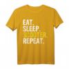 Eat Sleep Scooter Repeat Gift T-Shirt – Lustiges Retro T-Shirt für Scooterfahrer, Fans und Fans, perfekt für Geburtstage, Weihnachten und Festivals