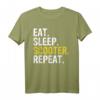 Eat Sleep Scooter Repeat Gift T-Shirt – Lustiges Retro T-Shirt für Scooterfahrer, Fans und Fans, perfekt für Geburtstage, Weihnachten und Festivals