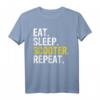Eat Sleep Scooter Repeat Gift T-Shirt – Lustiges Retro T-Shirt für Scooterfahrer, Fans und Fans, perfekt für Geburtstage, Weihnachten und Festivals