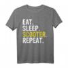 Eat Sleep Scooter Repeat Gift T-Shirt – Lustiges Retro T-Shirt für Scooterfahrer, Fans und Fans, perfekt für Geburtstage, Weihnachten und Festivals