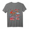 Feuerwehr T-Shirt für Kinder und Erwachsene mit Löschzug, Löschboot und Feuerwehrmann – Perfektes Geschenk für Feuerwehrfans aller Altersgruppen