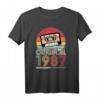 1987 Vintage Geburtstag Retro Limited Edition T-Shirt für Männer & Frauen – Geschenk zum 35. Geburtstag mit Kassette Motiv
