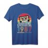 1987 Vintage Geburtstag Retro Limited Edition T-Shirt für Männer & Frauen – Geschenk zum 35. Geburtstag mit Kassette Motiv