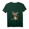 Lustiges Rentier Weihnachts-T-Shirt für Damen - Originelles Geschenk für die ganze Familie mit V-Ausschnitt
