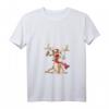 Lustiges Rentier Weihnachts-T-Shirt für Damen - Originelles Geschenk für die ganze Familie mit V-Ausschnitt