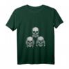 Damen Nichts Sehen Nichts Hören Nichts Sagen - Totenkopf Biker T-Shirt mit V-Ausschnitt für Gothic, Heavy Metal & Rock Fans