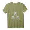 Damen Nichts Sehen Nichts Hören Nichts Sagen - Totenkopf Biker T-Shirt mit V-Ausschnitt für Gothic, Heavy Metal & Rock Fans