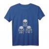 Damen Nichts Sehen Nichts Hören Nichts Sagen - Totenkopf Biker T-Shirt mit V-Ausschnitt für Gothic, Heavy Metal & Rock Fans