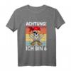Kinder Achtung Ich bin 6 Jahre alt Geburtstag Junge Pirat Party T-Shirt - Lustiges Geschenk für kleine Piraten und Geburtstagsfeiern