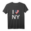 I Love NY T-Shirt mit Herz-Flagge - New York Stadt Motiv für Männer, Frauen & Kinder