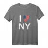 I Love NY T-Shirt mit Herz-Flagge - New York Stadt Motiv für Männer, Frauen & Kinder