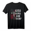 God Guns And Trump T-Shirt mit amerikanischer Flagge, 2nd Amendment & AR15 Design – Patriotisches T-Shirt für Trump-Unterstützer und Waffenbefürworter