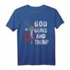 God Guns And Trump T-Shirt mit amerikanischer Flagge, 2nd Amendment & AR15 Design – Patriotisches T-Shirt für Trump-Unterstützer und Waffenbefürworter