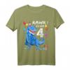 Kinder Dino T-Shirt zum 4. Geburtstag - Lustiges Geburtstagsgeschenk für kleine Dino-Fans
