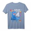 Kinder Dino T-Shirt zum 4. Geburtstag - Lustiges Geburtstagsgeschenk für kleine Dino-Fans