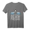 Lustiges Pinguin T-Shirt mit Spruch 'ganz dünnes Eis mein Freund' – Perfekt als Geschenk zum Geburtstag, Weihnachten oder für Tierliebhaber