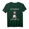 Lustiges Pinguin T-Shirt mit Spruch 'Guten Morgen? Ganz Dünnes Eis' - Witziges Halbarm Shirt in Schwarz für Morgenmuffel & Kollegen