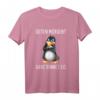 Lustiges Pinguin T-Shirt mit Spruch 'Guten Morgen? Ganz Dünnes Eis' - Witziges Halbarm Shirt in Schwarz für Morgenmuffel & Kollegen