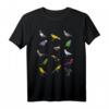 Bunte Vogelarten Biologie Arten Vogelidentifizierung T-Shirt – Lustiges Geschenk für Vogelbeobachter & Tierliebhaber