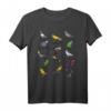 Bunte Vogelarten Biologie Arten Vogelidentifizierung T-Shirt – Lustiges Geschenk für Vogelbeobachter & Tierliebhaber