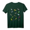 Bunte Vogelarten Biologie Arten Vogelidentifizierung T-Shirt – Lustiges Geschenk für Vogelbeobachter & Tierliebhaber