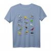 Bunte Vogelarten Biologie Arten Vogelidentifizierung T-Shirt – Lustiges Geschenk für Vogelbeobachter & Tierliebhaber