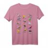 Bunte Vogelarten Biologie Arten Vogelidentifizierung T-Shirt – Lustiges Geschenk für Vogelbeobachter & Tierliebhaber