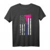 Feuerwehrmann T-Shirt mit Amerikanischer Flagge & LGBTQ-Bisexual Pride – Unterstützung für Vielfalt & Menschenrechte