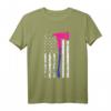 Feuerwehrmann T-Shirt mit Amerikanischer Flagge & LGBTQ-Bisexual Pride – Unterstützung für Vielfalt & Menschenrechte
