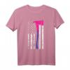 Feuerwehrmann T-Shirt mit Amerikanischer Flagge & LGBTQ-Bisexual Pride – Unterstützung für Vielfalt & Menschenrechte