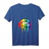 LGBTQ+ Damen T-Shirt mit Lippen und V-Ausschnitt – Stolz zeigen & Unterstützung ausdrücken, perfektes Geschenk für Schwule, Lesben, Bisexuelle & Transgender
