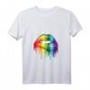 LGBTQ+ Damen T-Shirt mit Lippen und V-Ausschnitt – Stolz zeigen & Unterstützung ausdrücken, perfektes Geschenk für Schwule, Lesben, Bisexuelle & Transgender
