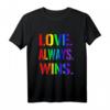 LGBT Pride Schwule Lesben Bisexuelle Transgender T-Shirt für Demonstrationen und Paraden – Für Liebe, Gleichberechtigung und gegen Hass