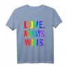 LGBT Pride Schwule Lesben Bisexuelle Transgender T-Shirt für Demonstrationen und Paraden – Für Liebe, Gleichberechtigung und gegen Hass