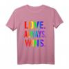 LGBT Pride Schwule Lesben Bisexuelle Transgender T-Shirt für Demonstrationen und Paraden – Für Liebe, Gleichberechtigung und gegen Hass