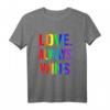 LGBT Pride Schwule Lesben Bisexuelle Transgender T-Shirt für Demonstrationen und Paraden – Für Liebe, Gleichberechtigung und gegen Hass